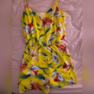 Everly Yellow Floral One-Piece Romper     Young Girl's-M